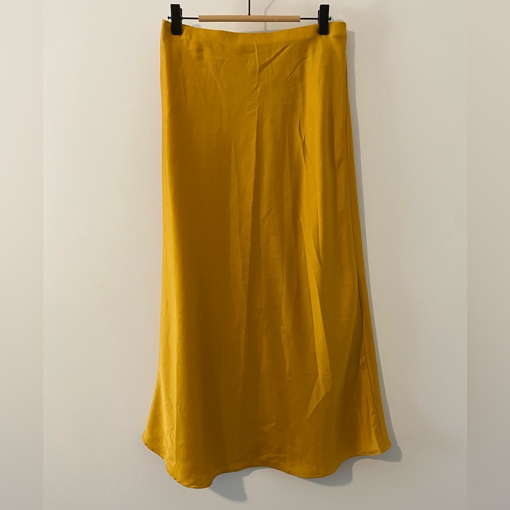 Mustard Silky Skirt
